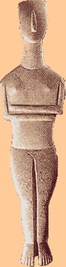 cycladic-minoan art was the 1st Greek sculpture